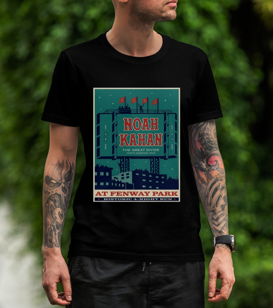 Noah Kahan The Great Divide Tour 2026 Fenway Park July 7 8 10 11 T-Shirt
