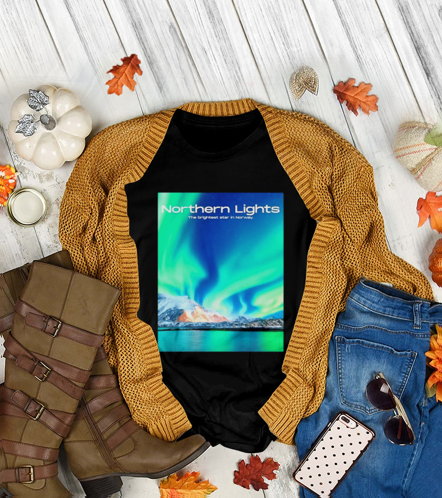 Northern Lights The Brightest Star in Norway T-Shirt