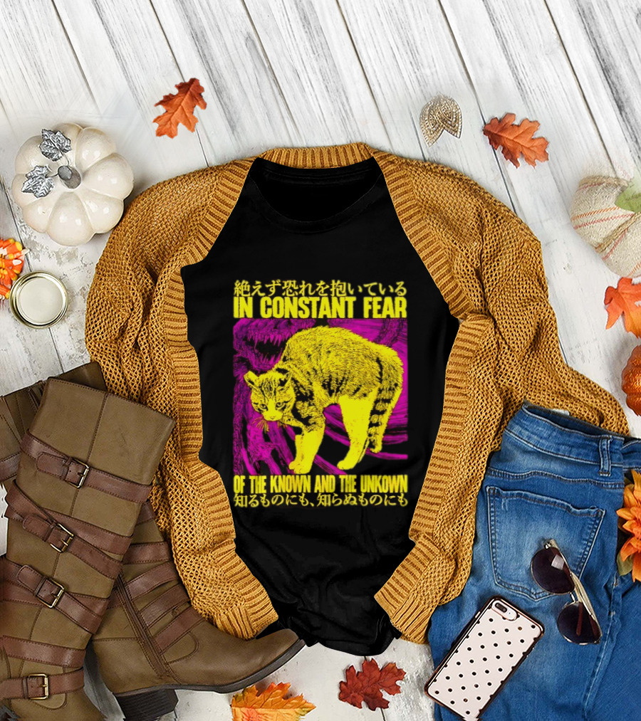 In Constant Fear of the Known and the Unknown Cat T-Shirt