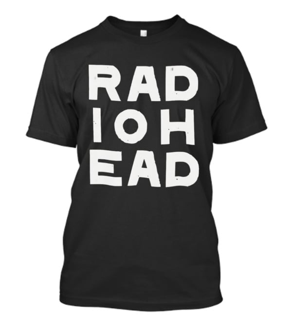 Radiohead Alternative Rock Thom Yorke Band Name Block Letters T-Shirt