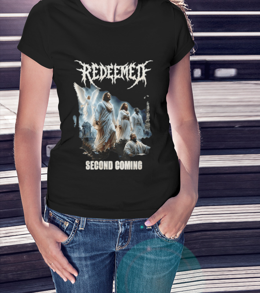 Redeemed Second Coming Christian Metal Angels And Saints T-Shirt