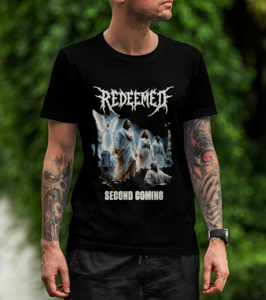 Redeemed Second Coming Christian Metal Angels And Saints T-Shirt