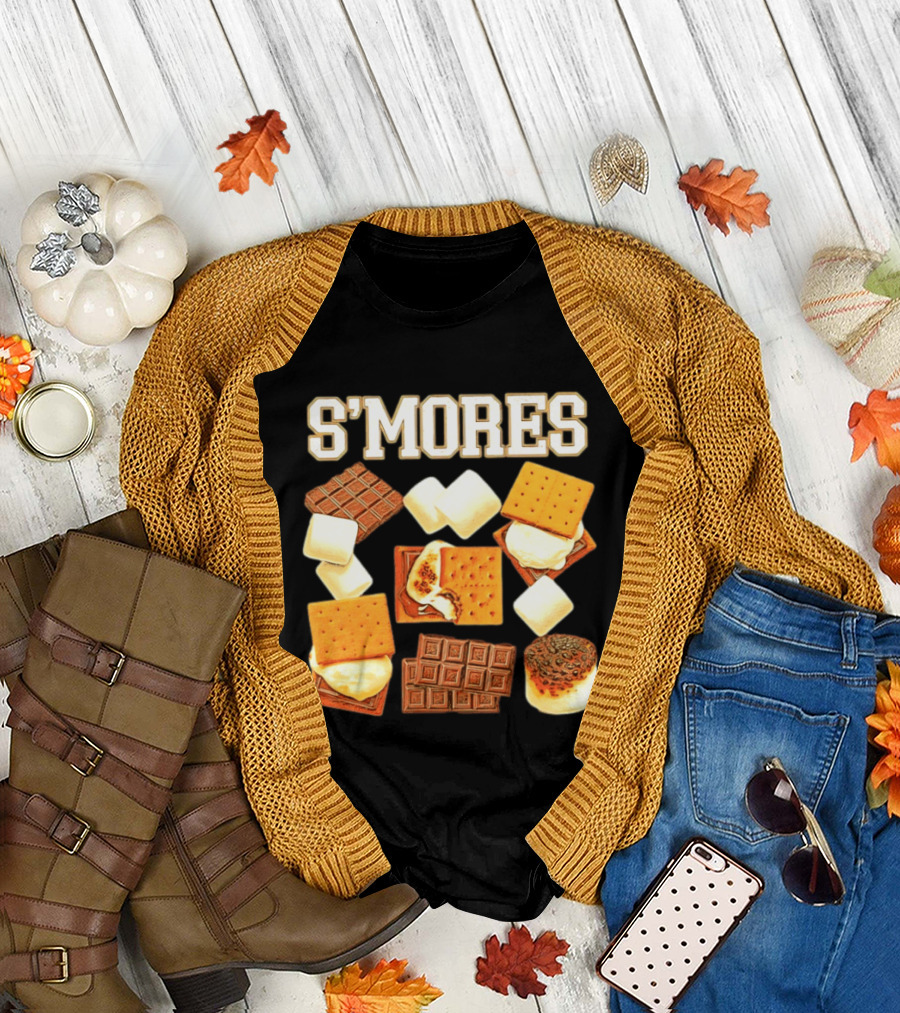 S'mores Marshmallow Chocolate Graham Cracker Delight T-Shirt