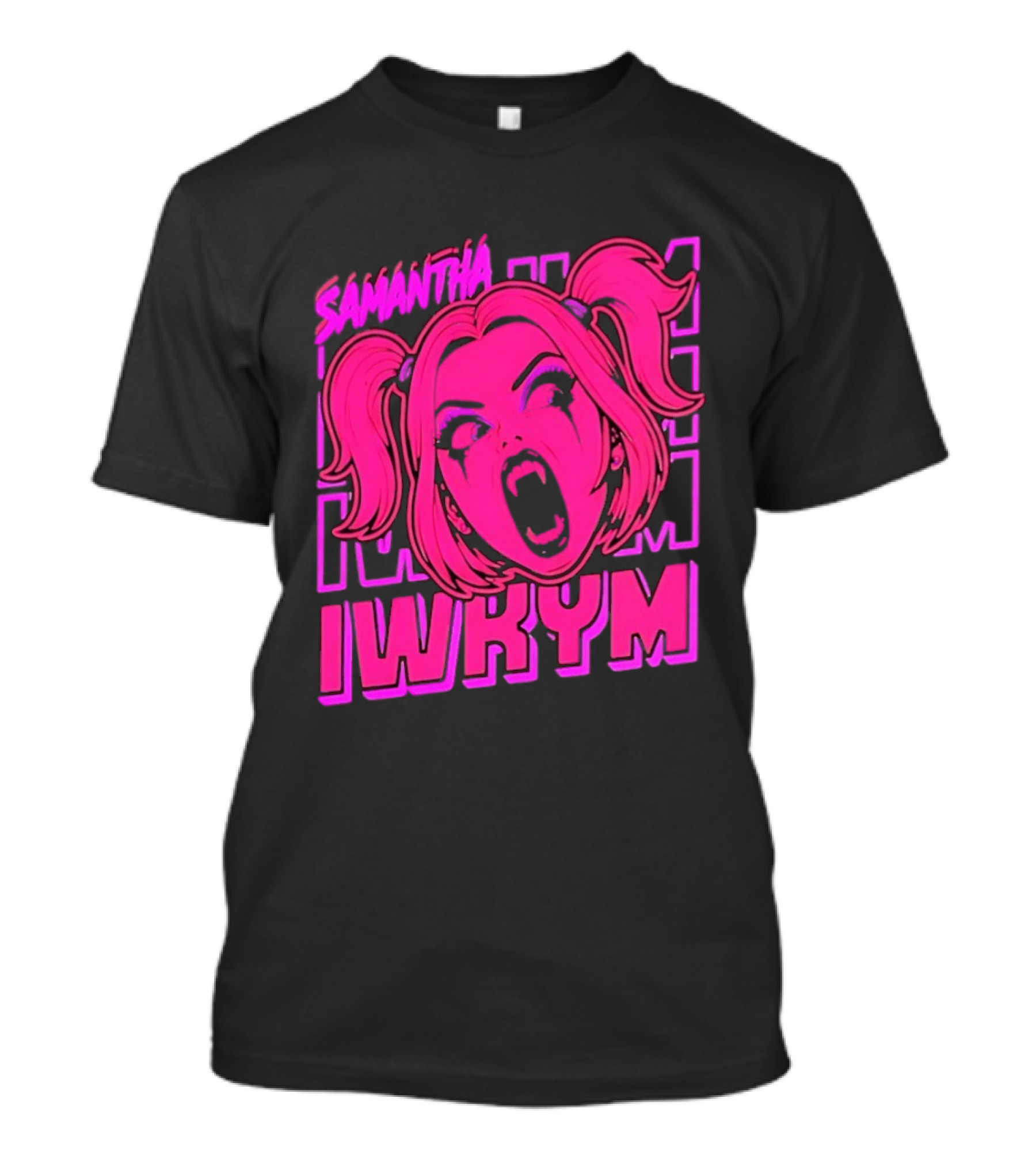 Samantha IWRYM Vampire Girl Goth Horror Pink T-Shirt