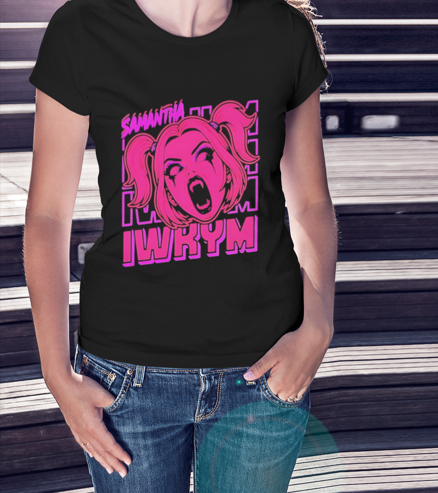 Samantha IWRYM Vampire Girl Goth Horror Pink T-Shirt