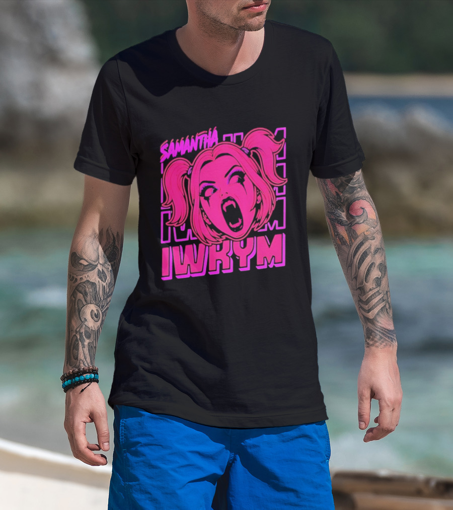 Samantha IWRYM Vampire Girl Goth Horror Pink T-Shirt