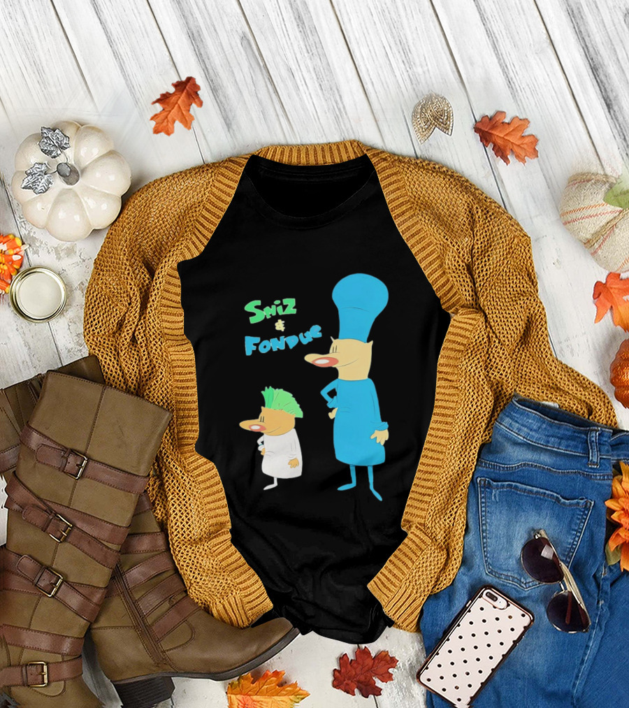 Sniz and Fondue Characters from Nickelodeon 90s Cartoon Series T-Shirt