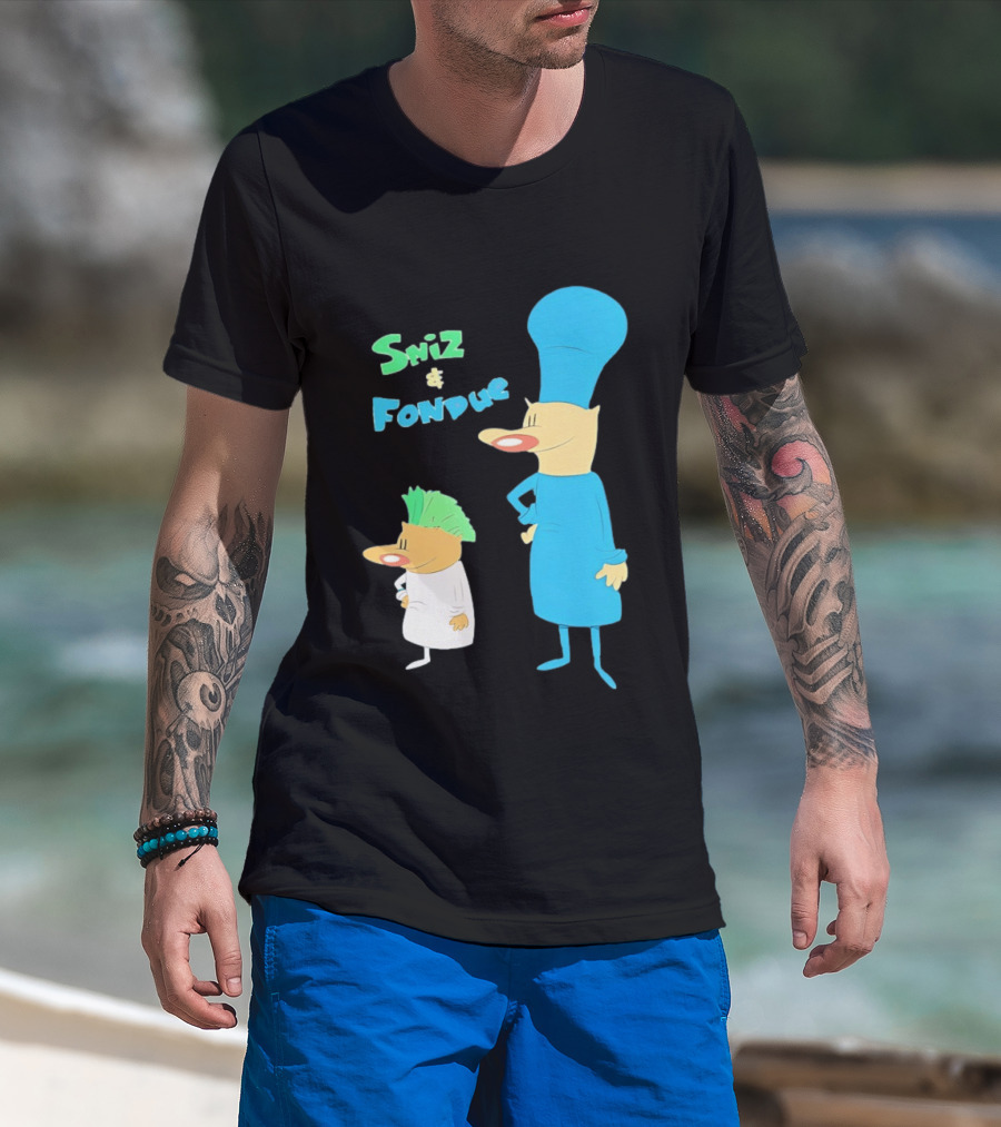 Sniz And Fondue Characters From Nickelodeon 90s Cartoon Series T-Shirt