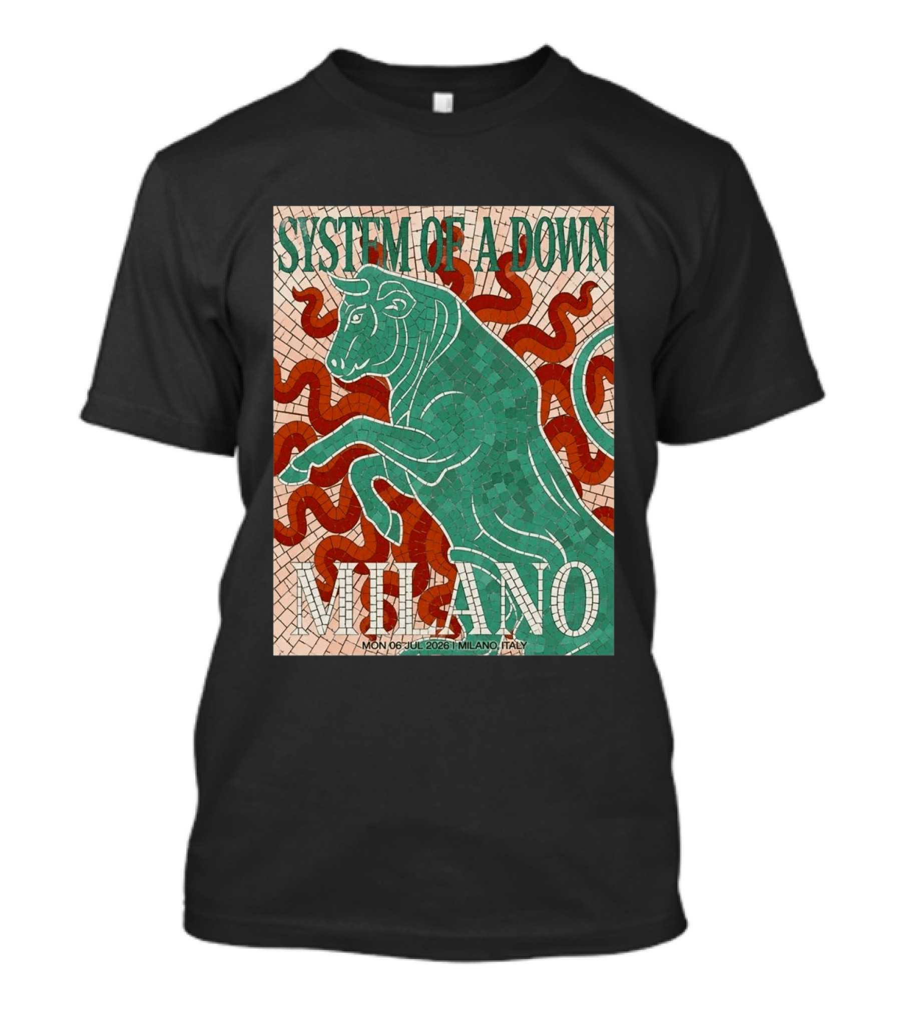 System Of A Down Milano Italy 6 July 2026 Exclusive Pop Up Shop T-Shirt