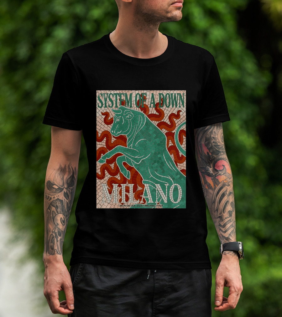 System Of A Down Milano Italy 6 July 2026 Exclusive Pop Up Shop T-Shirt