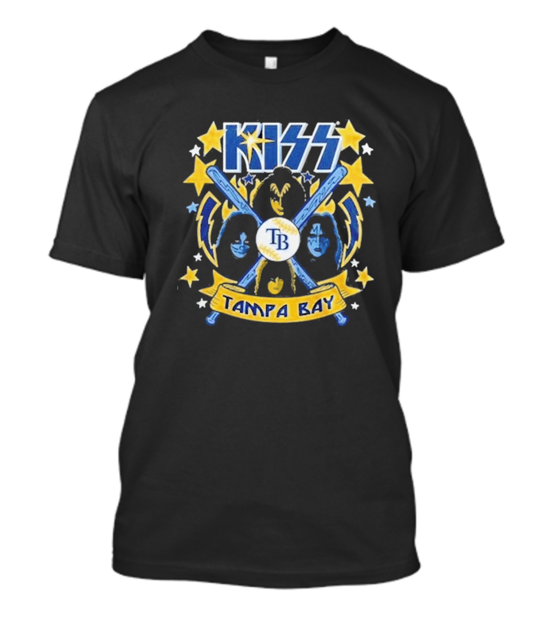 Tampa Bay Rays KISS 2026 MLB Game Night Fan Crossover Event T-Shirt