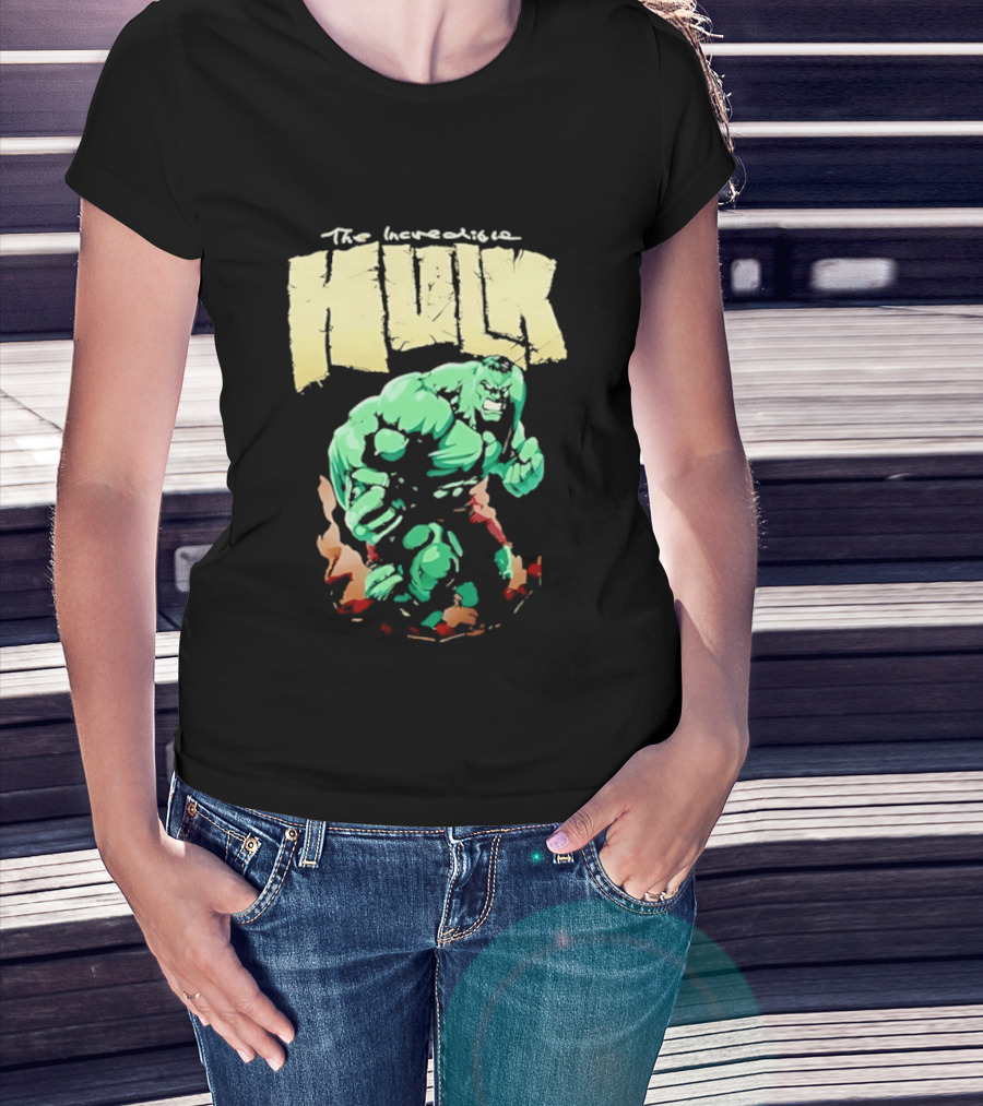 The Incredible Hulk Marvel Comic Retro Watercolor T-Shirt