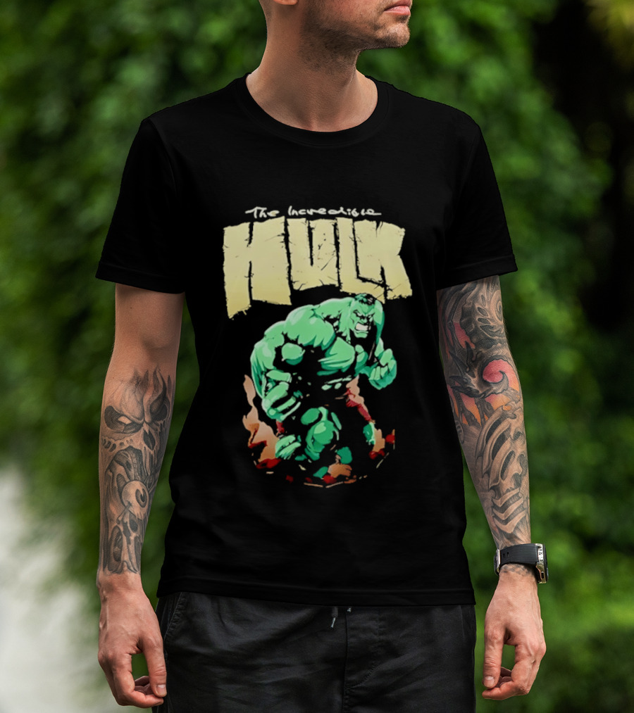 The Incredible Hulk Marvel Comic Retro Watercolor T-Shirt