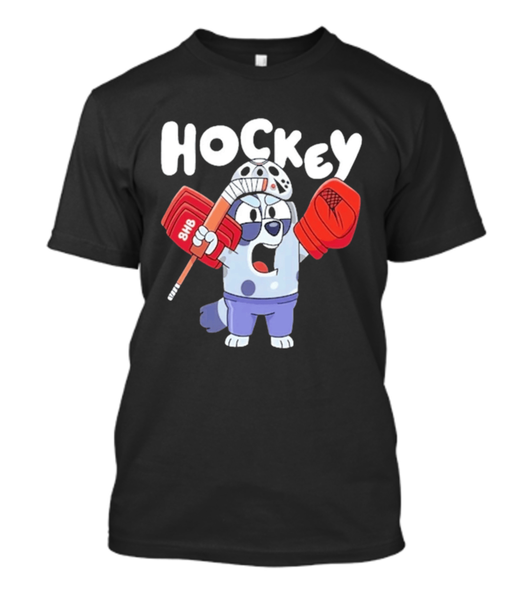 Bluey Hockey Bhb Goalie Cartoon T-Shirt
