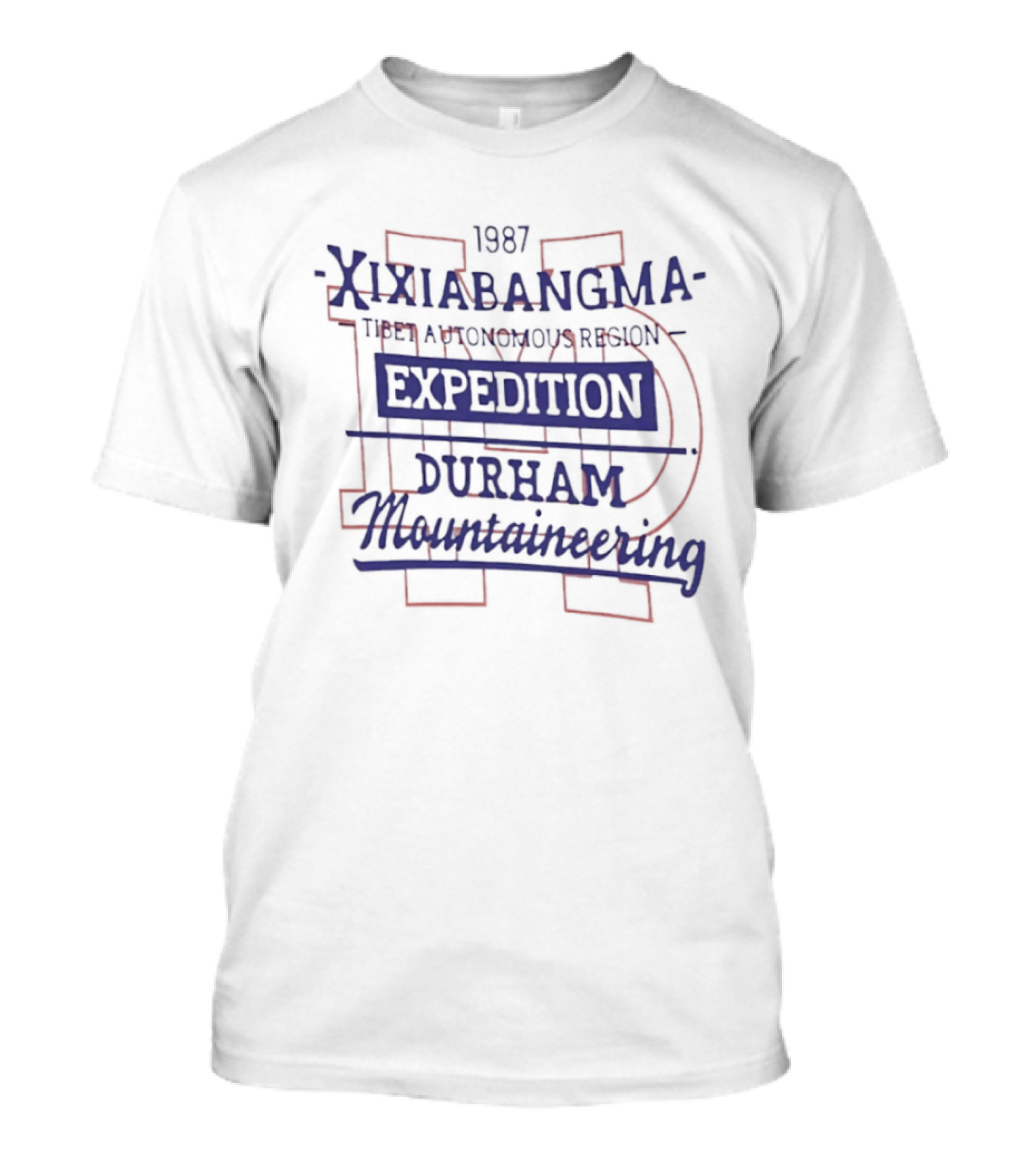 1987 Xixiabangma Tibet Autonomous Region Expedition Durham Mountaineering T-Shirt
