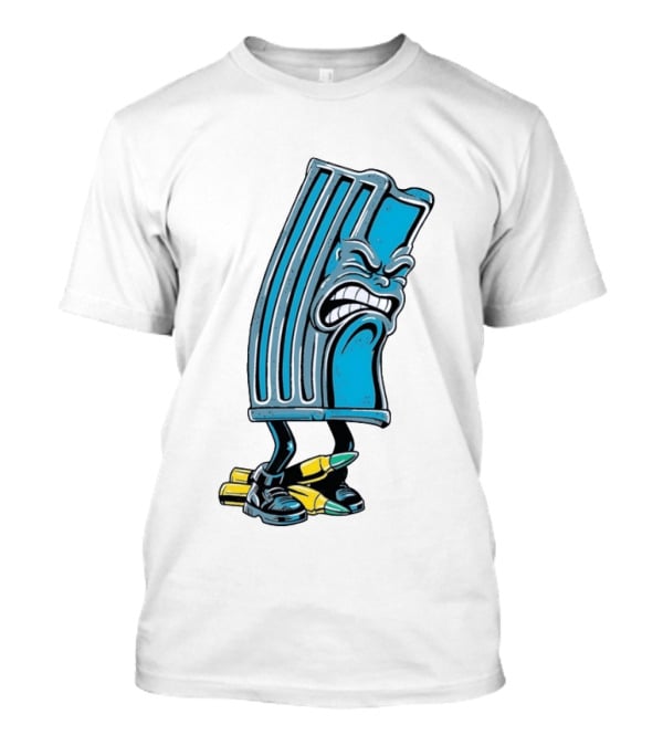 Angry Rifle Magazine With Walking Bullets T-Shirt