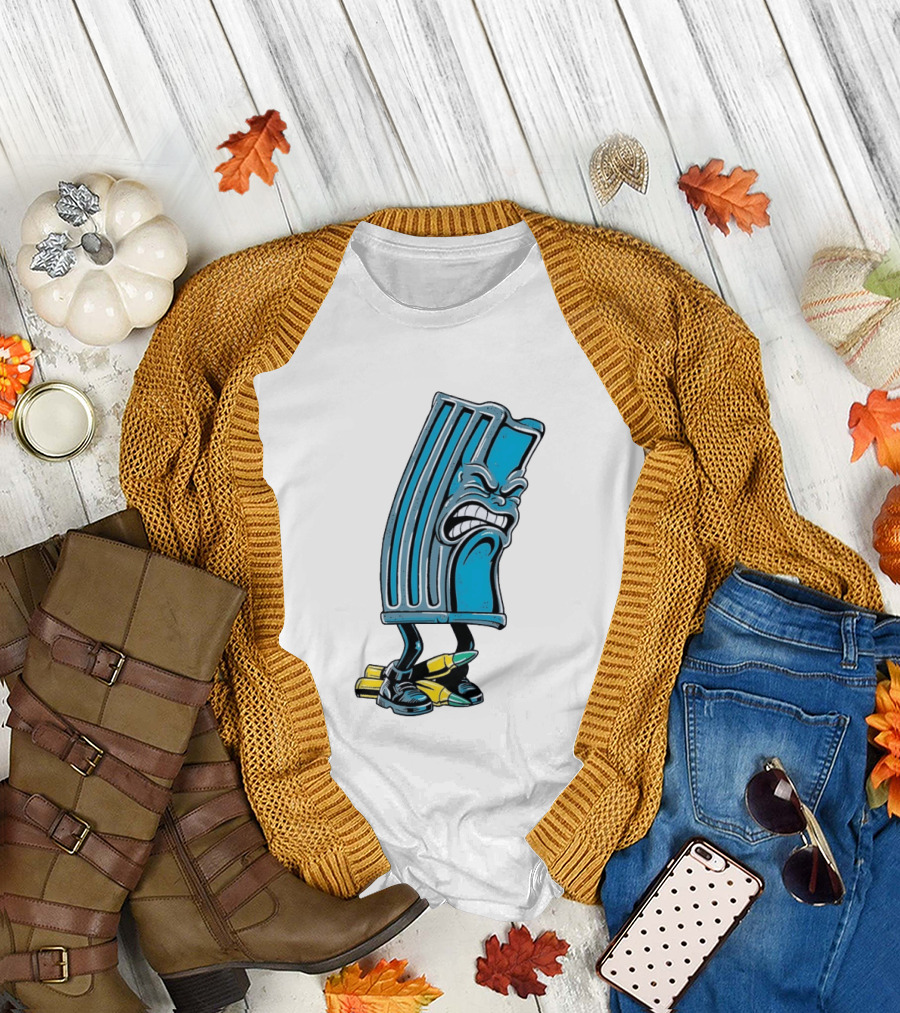Angry Rifle Magazine with Walking Bullets T-Shirt