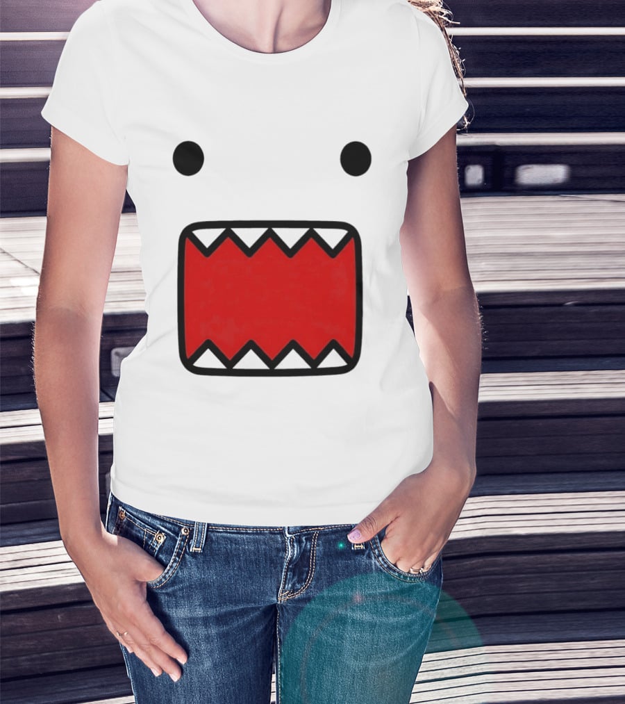 Domo Kun Face Expression With Red Teeth T-Shirt