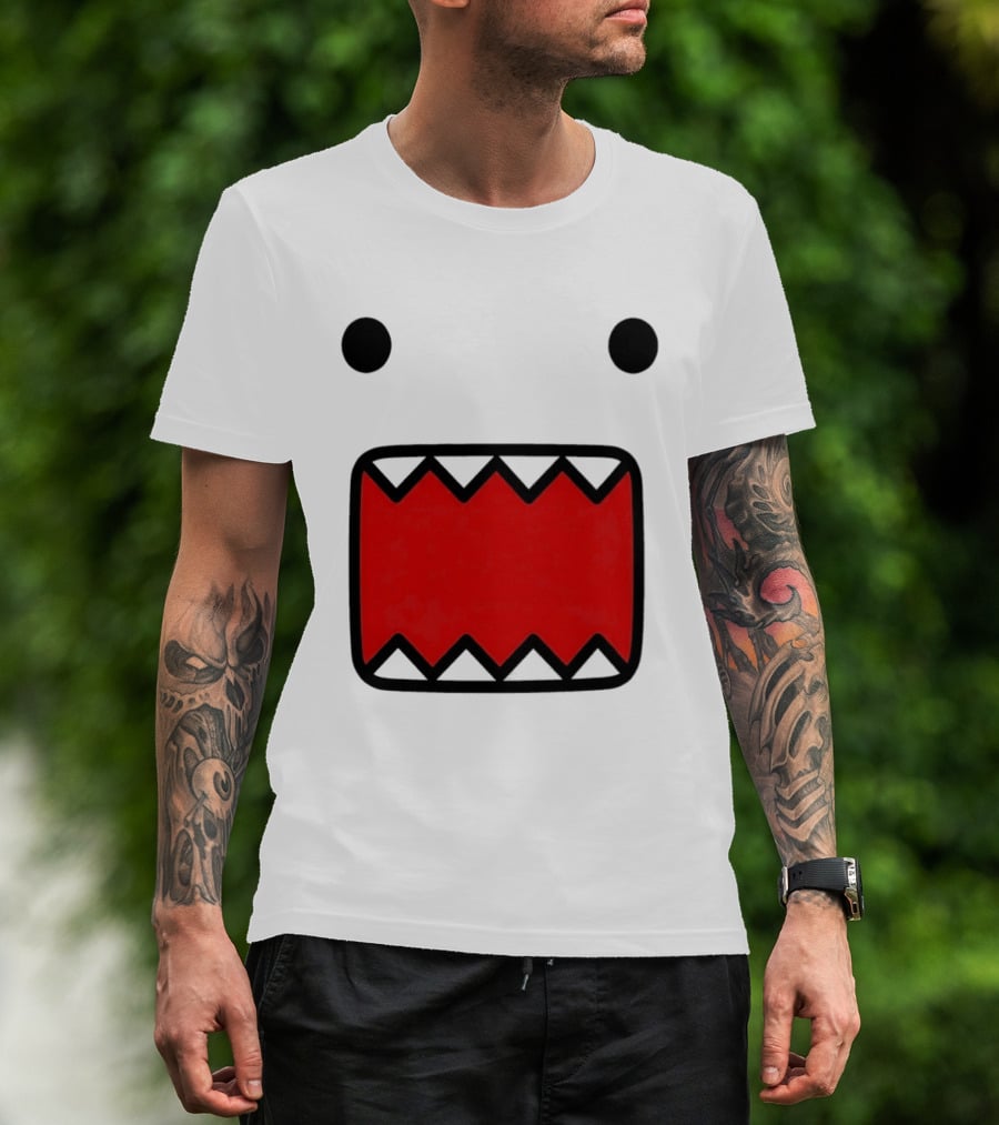 Domo Kun Face Expression With Red Teeth T-Shirt