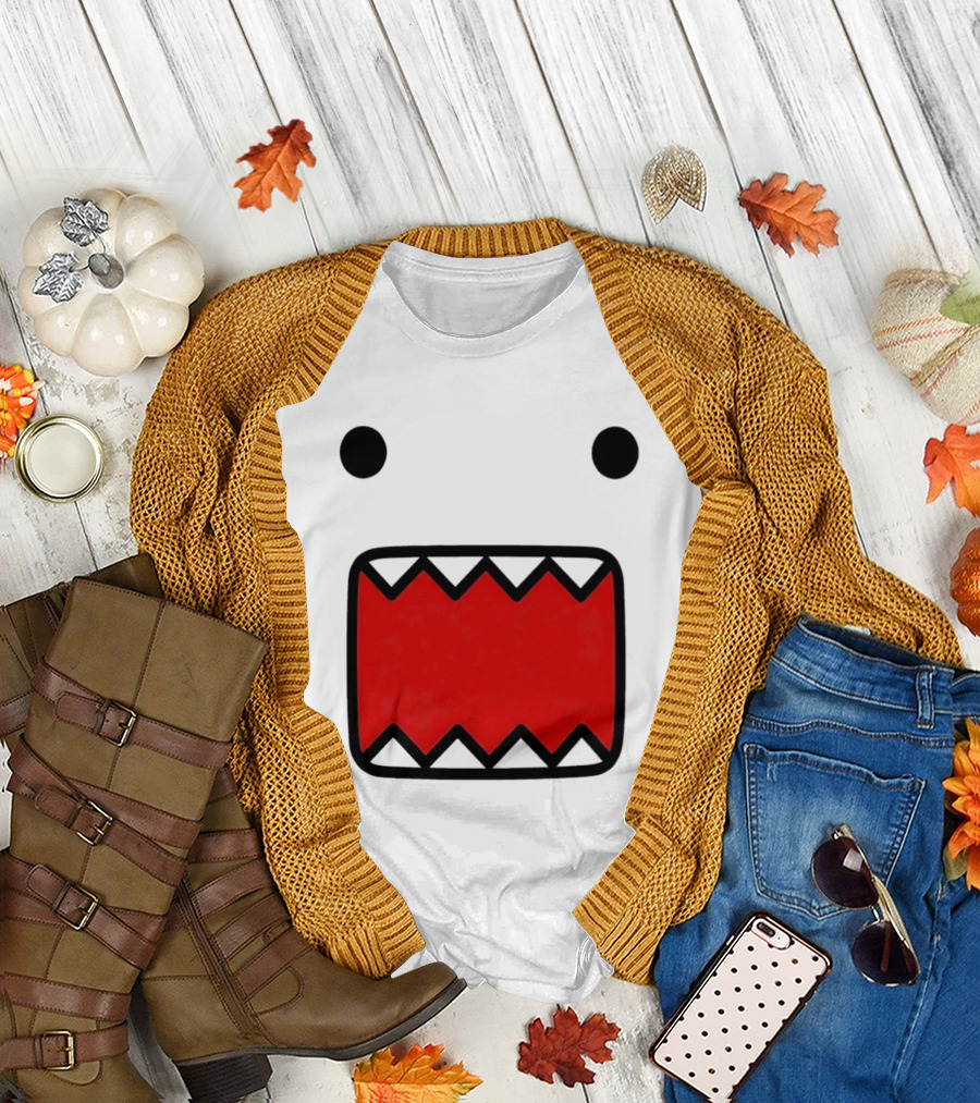 Domo Kun Face Expression with Red Teeth T-Shirt