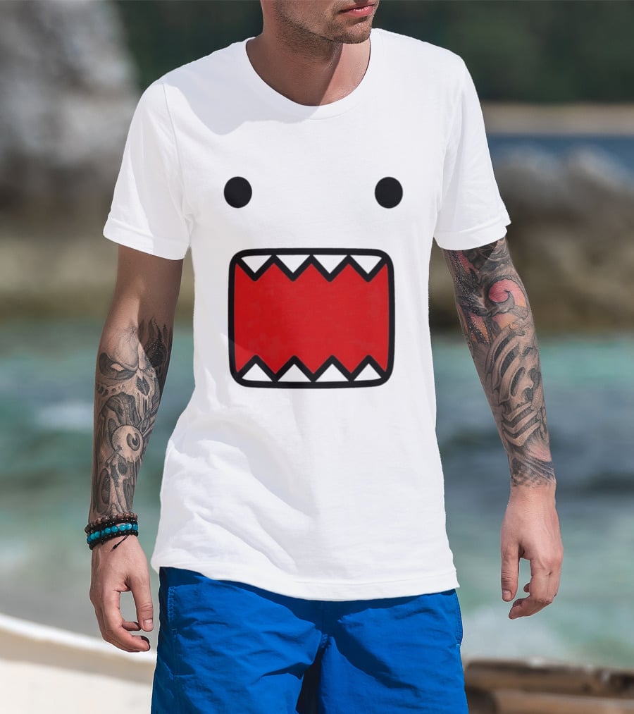 Domo Kun Face Expression With Red Teeth T-Shirt