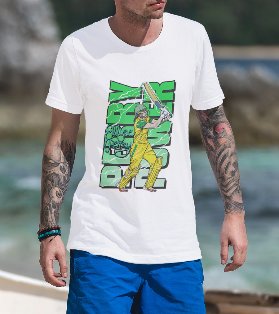 Ellyse Perry Australian Power Cricket Player Australia T-Shirt