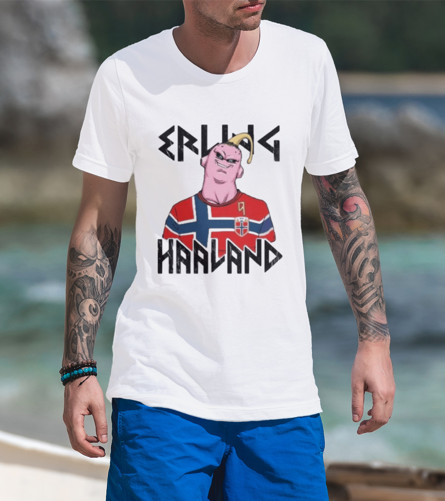 Erling Haaland Majin Buu Dragon Ball Norway Jersey Soccer T-Shirt
