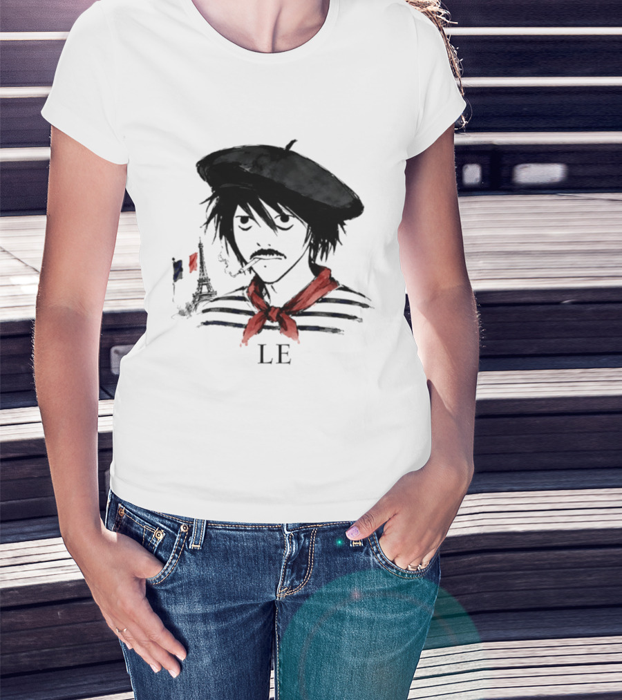 LE D. Note L Death Note Eiffel Tower France T-Shirt