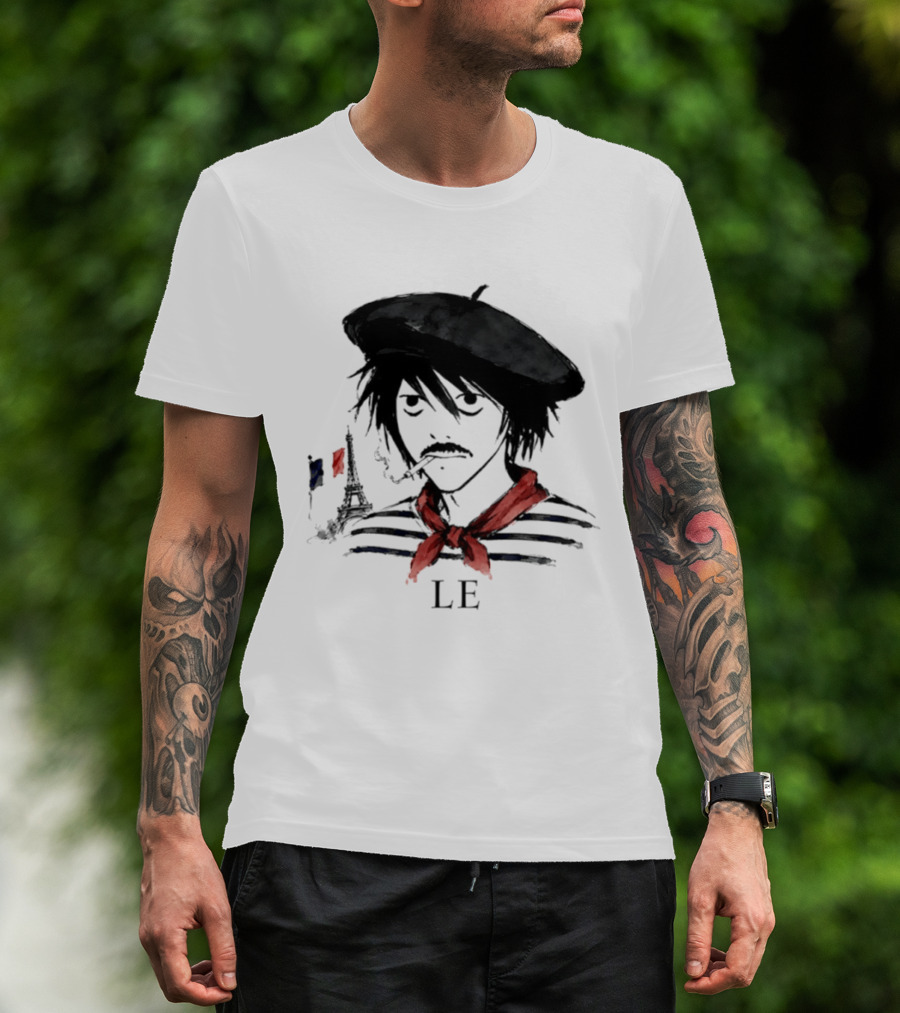 LE D. Note L Death Note Eiffel Tower France T-Shirt