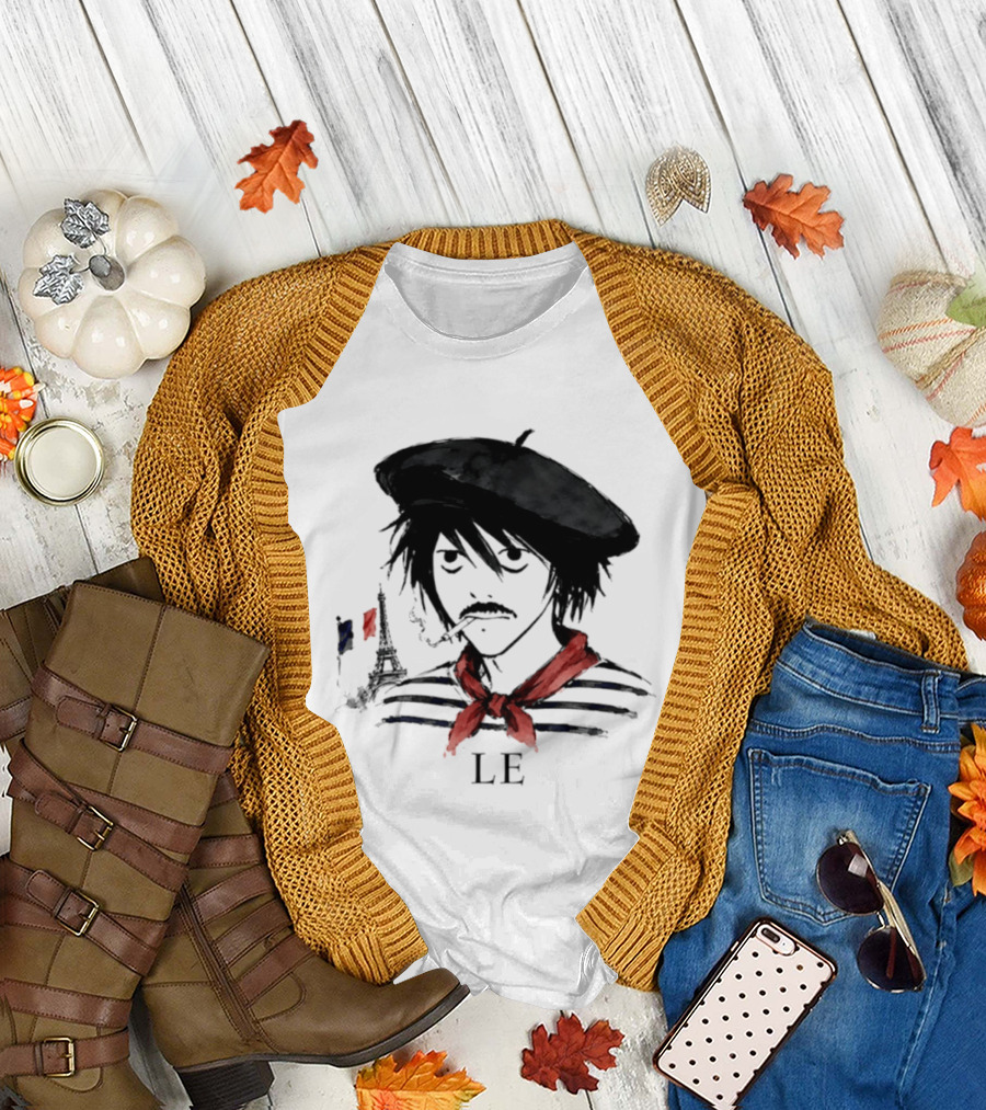 LE D. Note L Death Note Eiffel Tower France T-Shirt