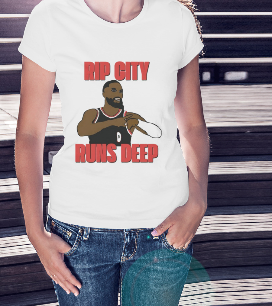 RIP City Runs Deep Basketball Tribute Player 0 T-Shirt