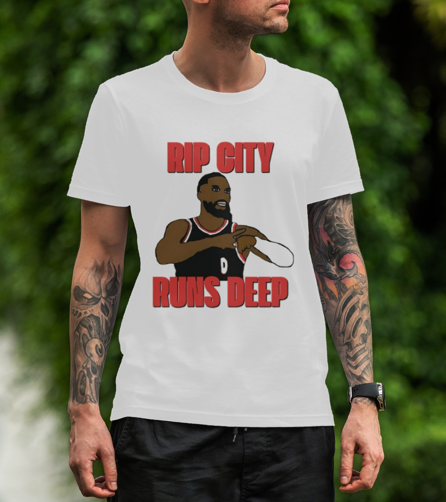 RIP City Runs Deep Basketball Tribute Player 0 T-Shirt
