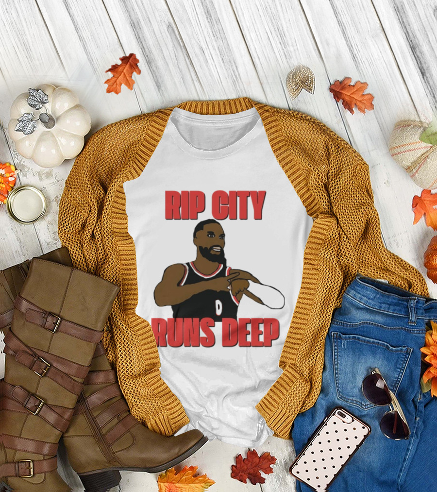 RIP City Runs Deep Basketball Tribute Player 0 T-Shirt