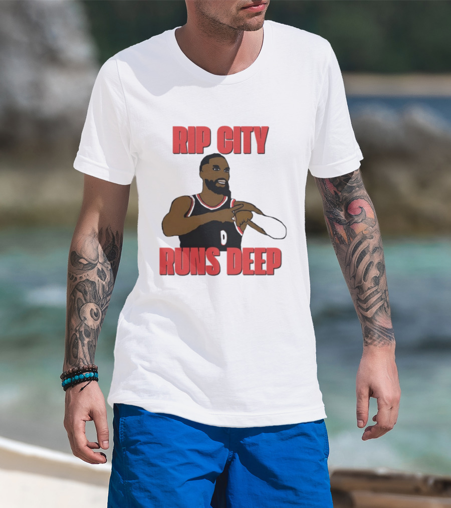 RIP City Runs Deep Basketball Tribute Player 0 T-Shirt