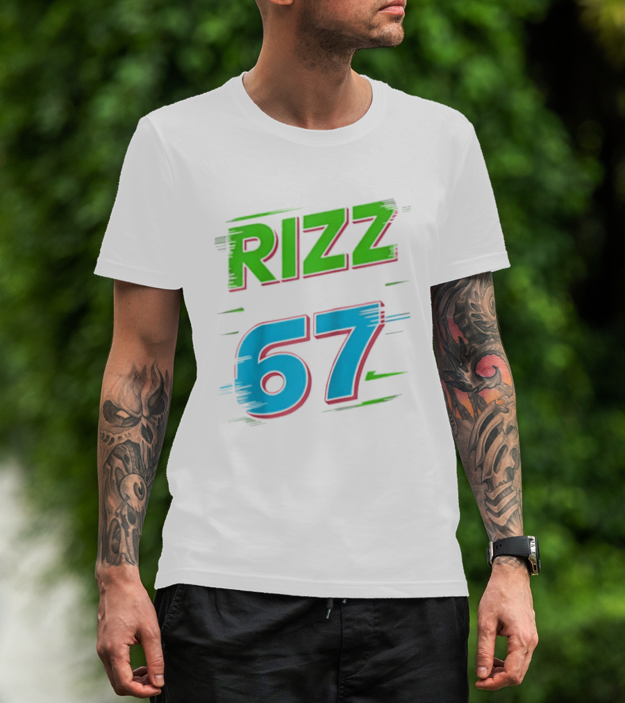 Rizz 67 Colorful Brushstroke T-Shirt