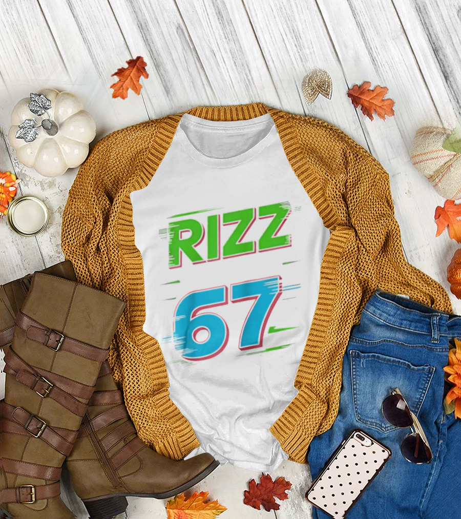 Rizz 67 Colorful Brushstroke T-Shirt