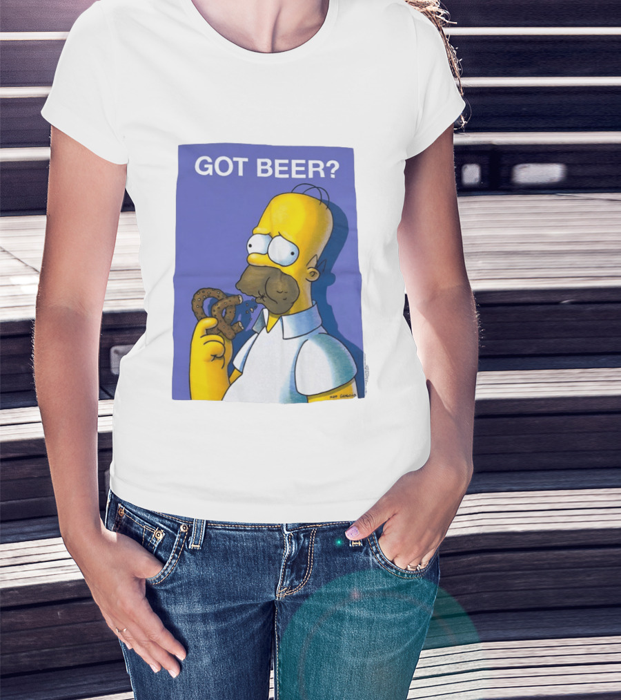 Got Beer Homer Eating Pretzel T-Shirt