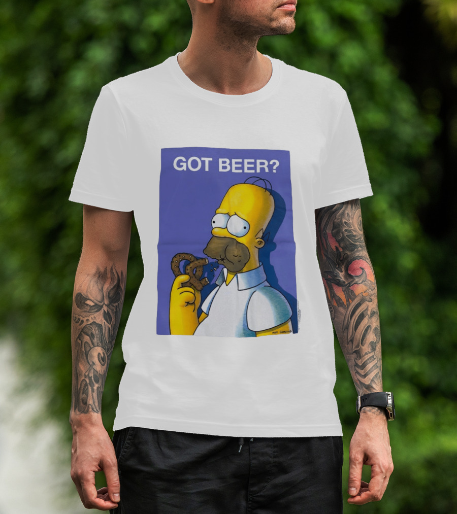 Got Beer Homer Eating Pretzel T-Shirt