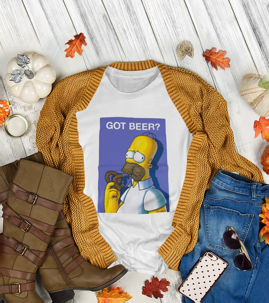 Got Beer Homer Eating Pretzel T-Shirt