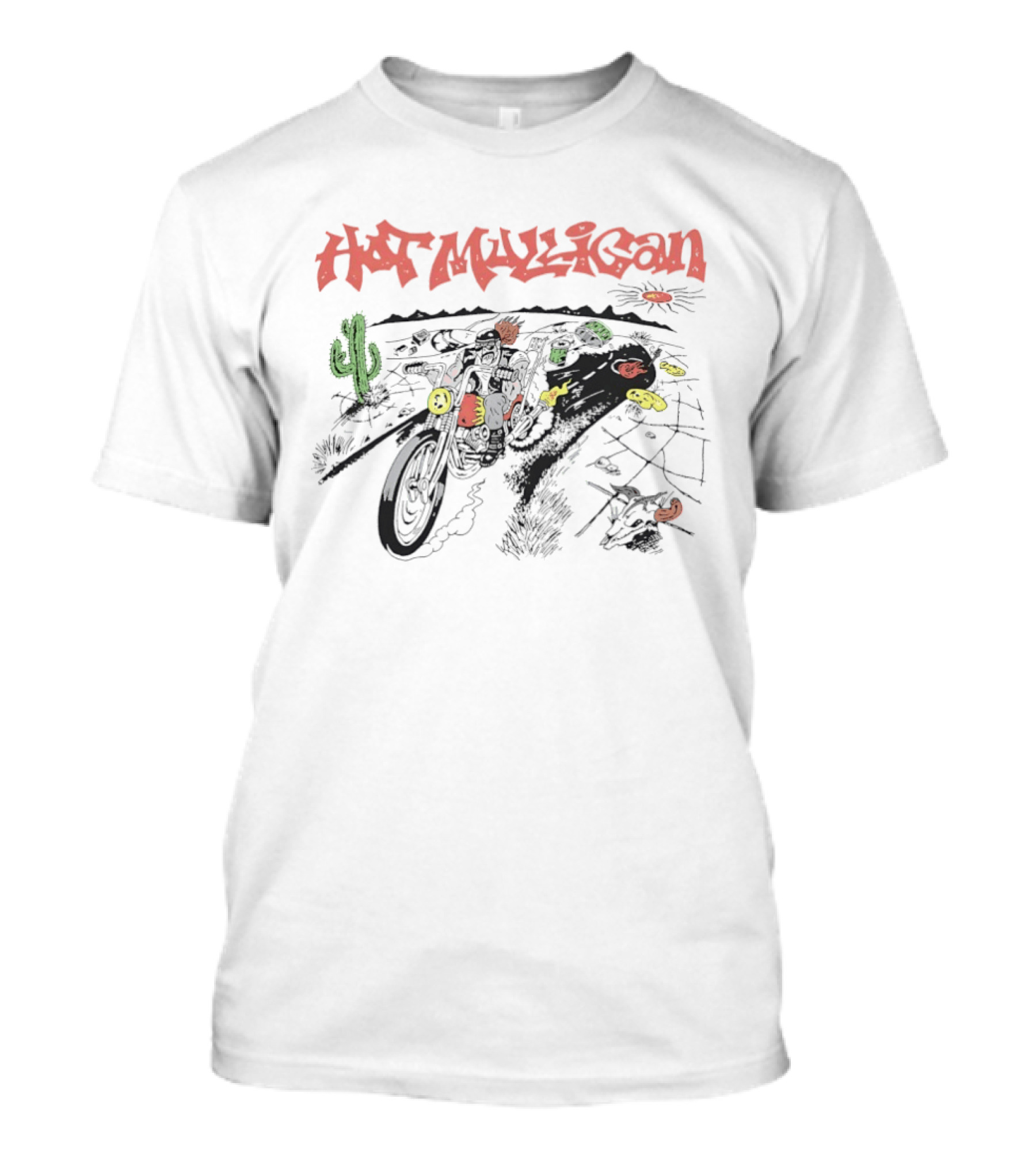 Hot Mulligan Biker Desert Road Trip Cactus Ride Adventure T-Shirt