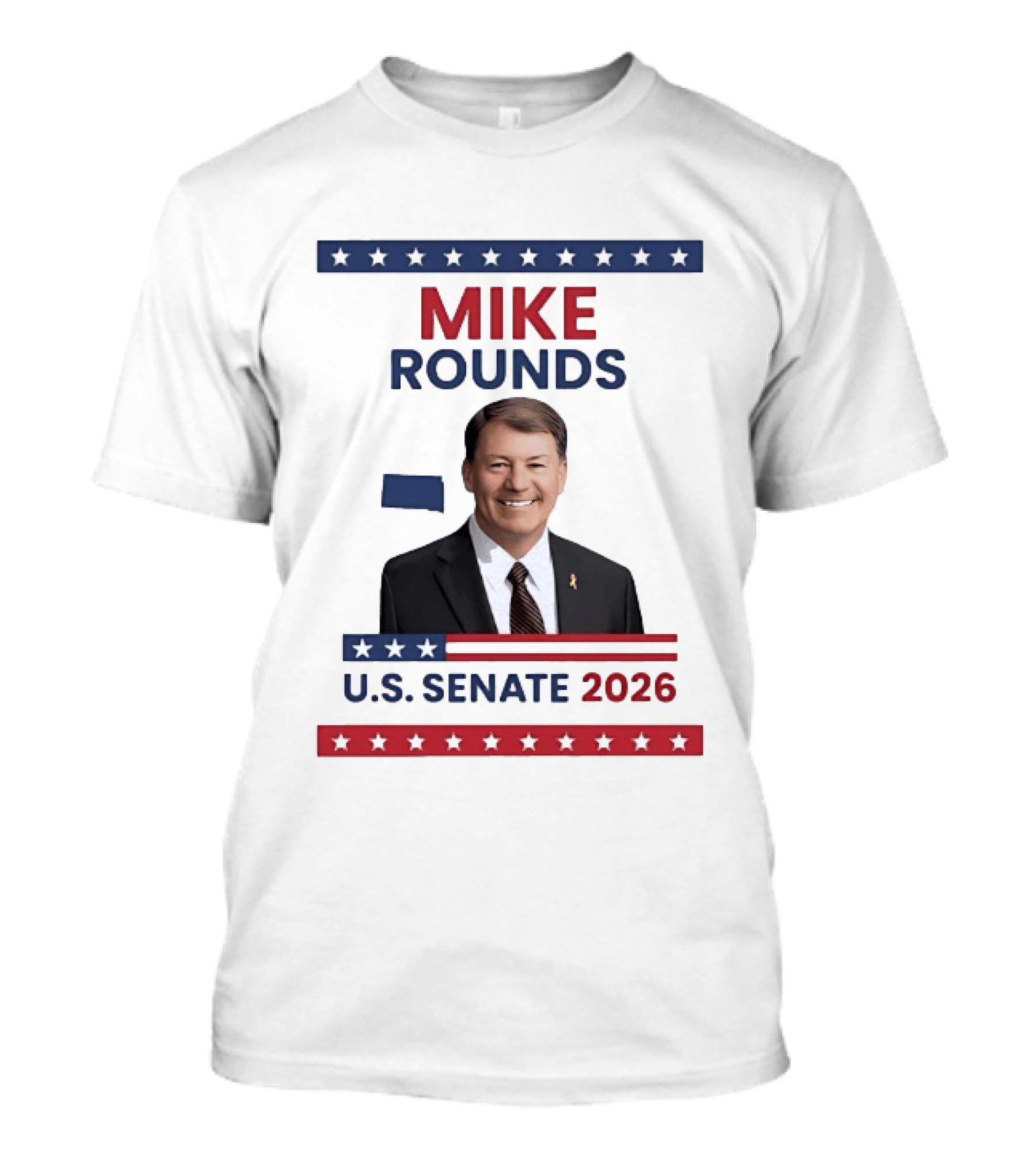 Mike Rounds U.S. Senate 2026 South Dakota USA Flag T-Shirt