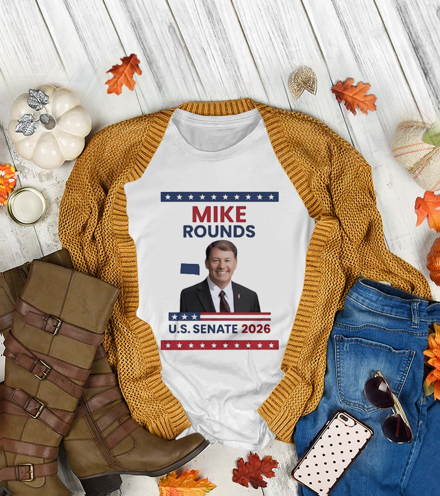 Mike Rounds U.S. Senate 2026 South Dakota USA Flag T-Shirt