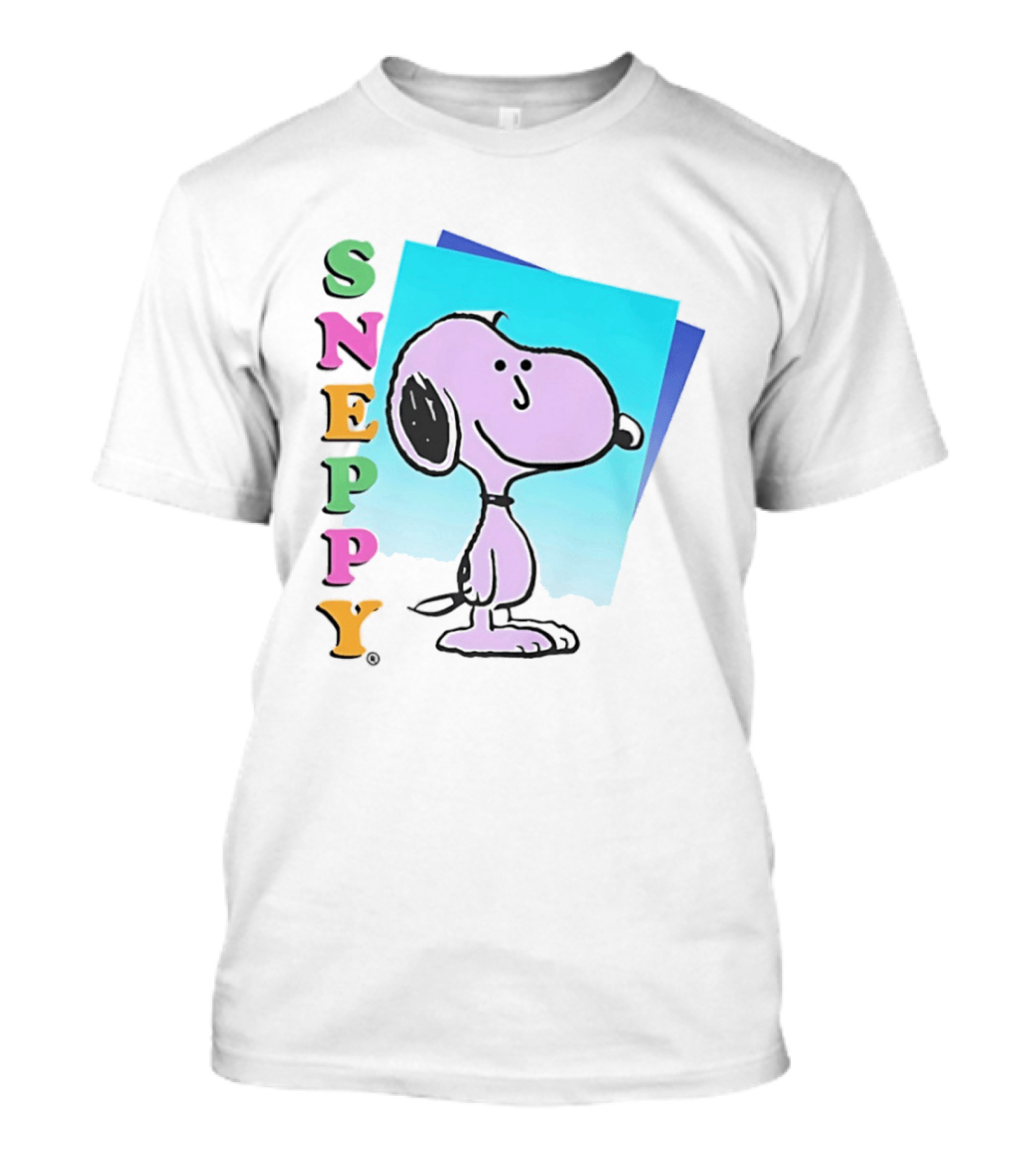 Sneppy Obvious Plant 1991 Bootleg Snoopy Cartoon Character With Multicolored T-Shirt