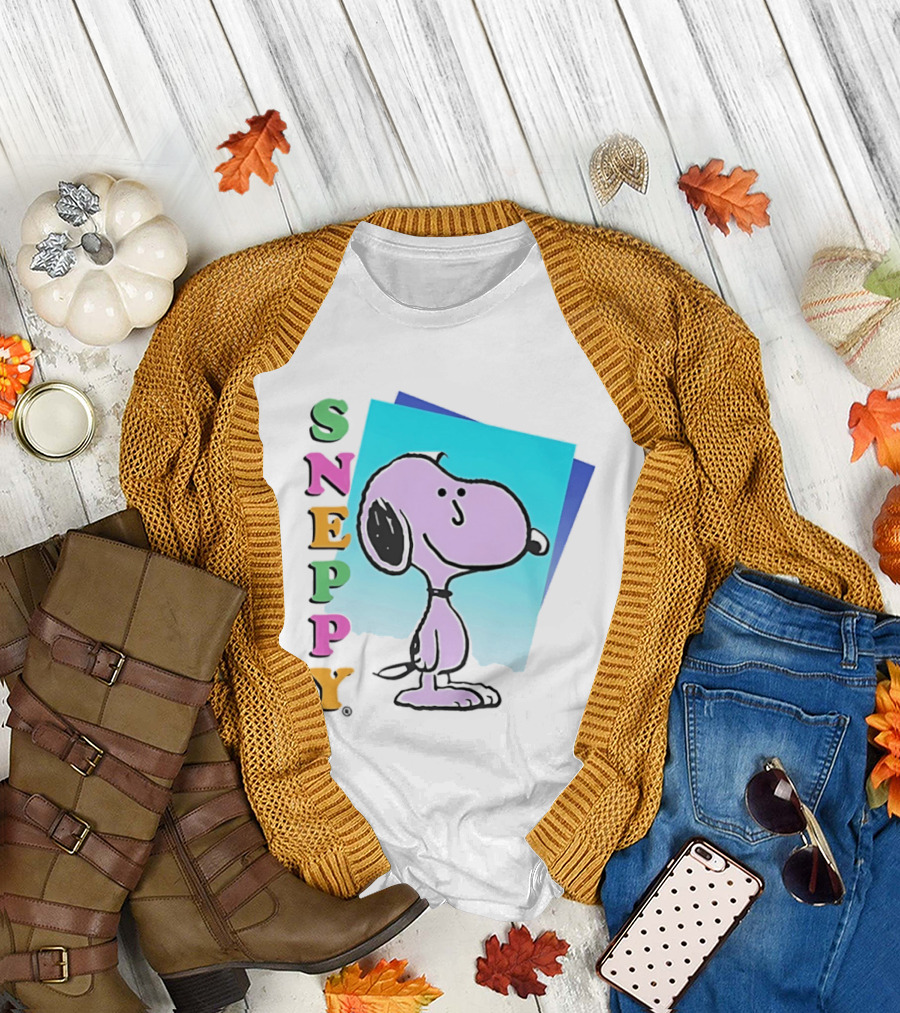 Sneppy Obvious Plant 1991 Bootleg Snoopy Cartoon Character with Multicolored T-Shirt