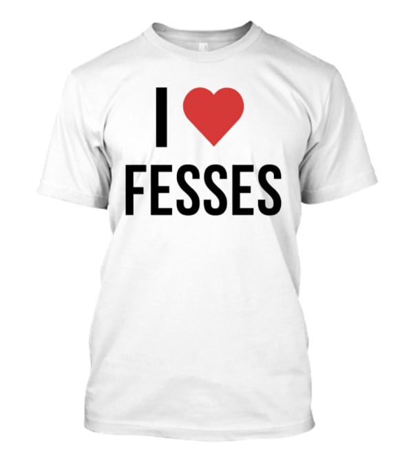 I Heart Fesses Bold Red Heart T-Shirt