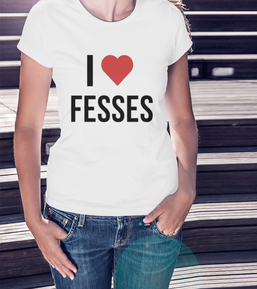 I Heart Fesses Bold Red Heart T-Shirt