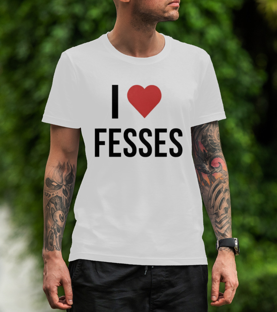 I Heart Fesses Bold Red Heart T-Shirt