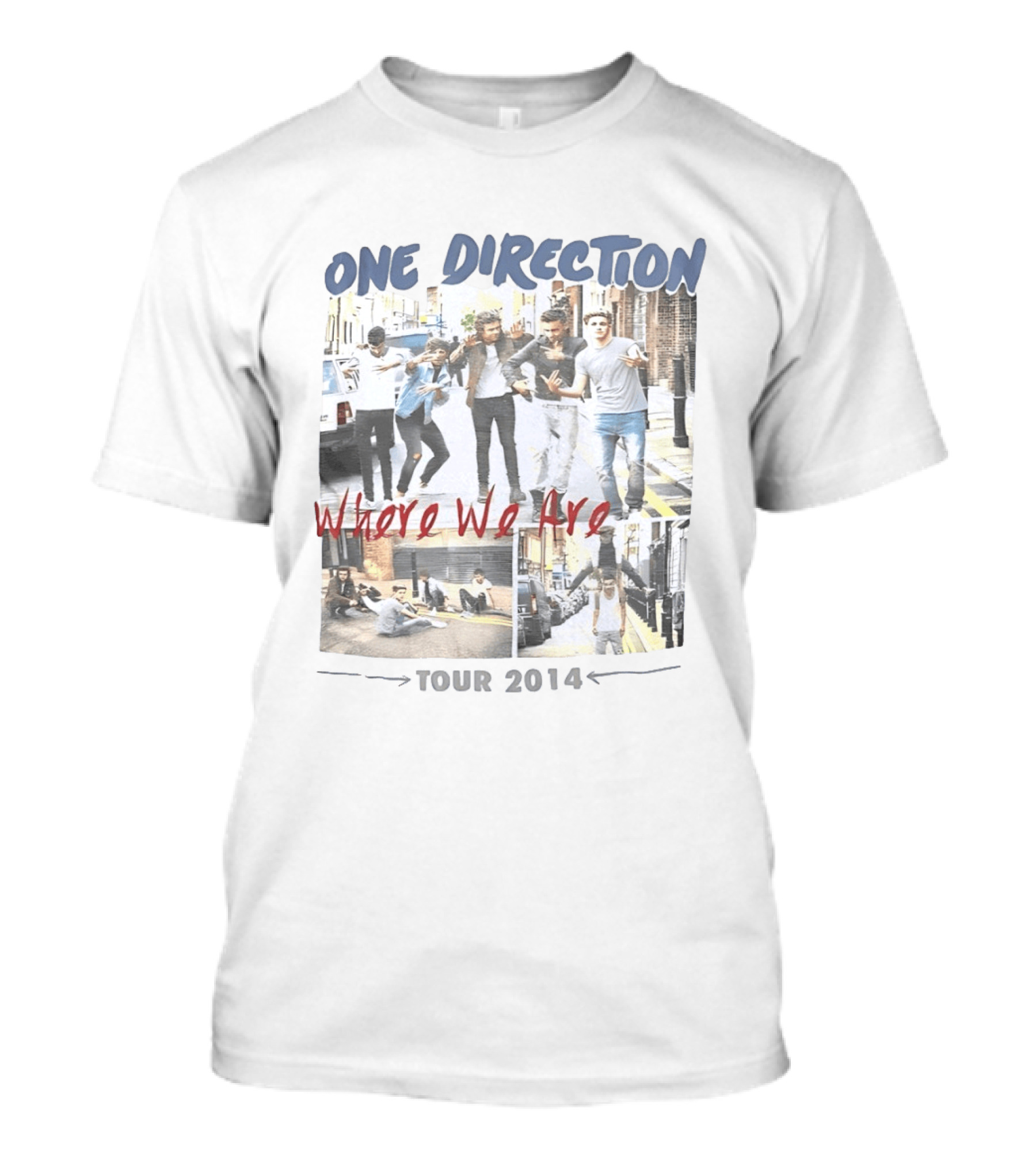 One Direction Where We Are Tour 2014 Collage Streets Photos T-Shirt