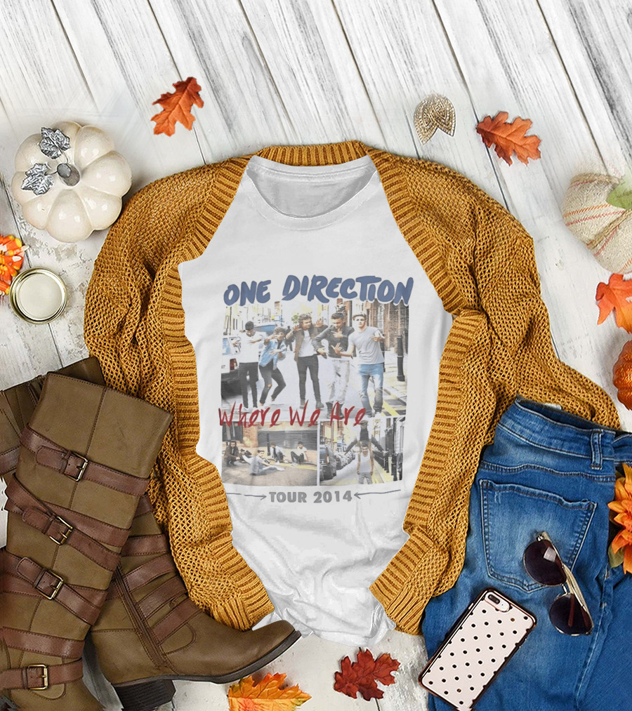 One Direction Where We Are Tour 2014 Collage Streets Photos T-Shirt