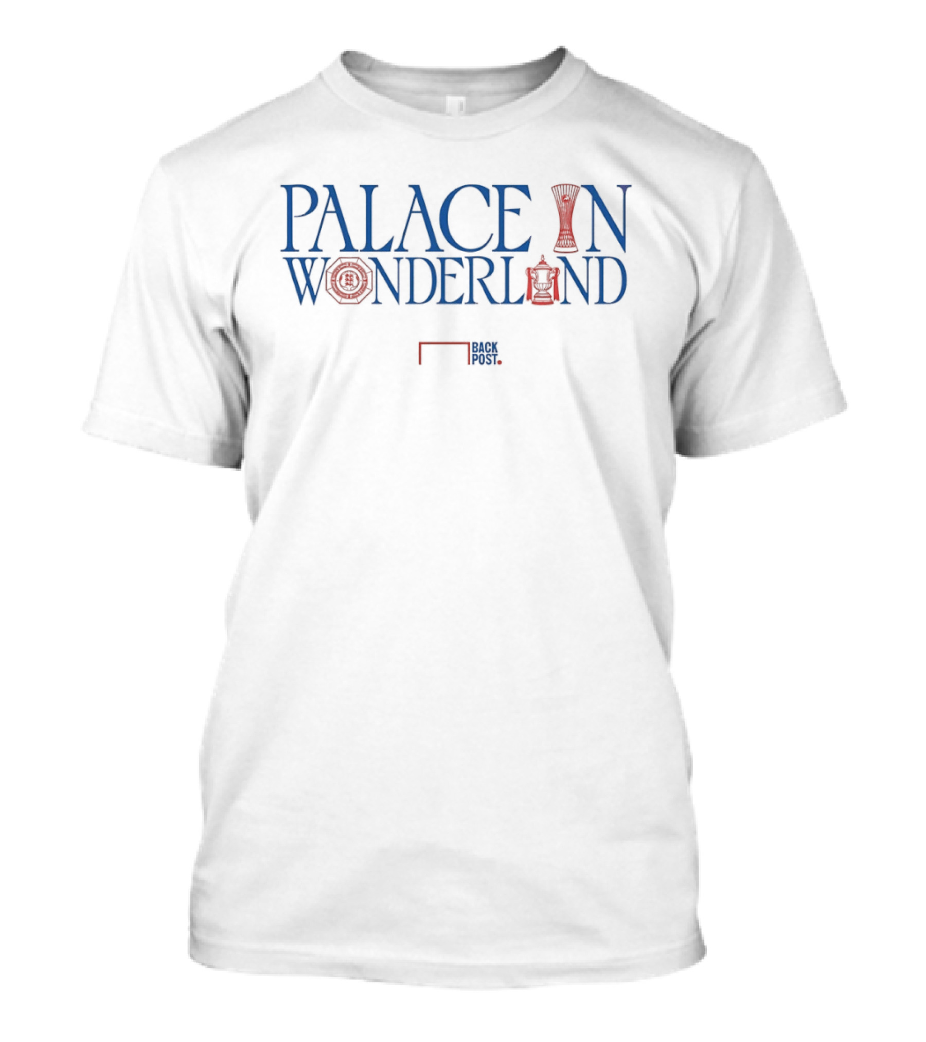 Palace In Wonderland Back Post Football Mad Hatter Tea Party Cheshire Cat T-Shirt